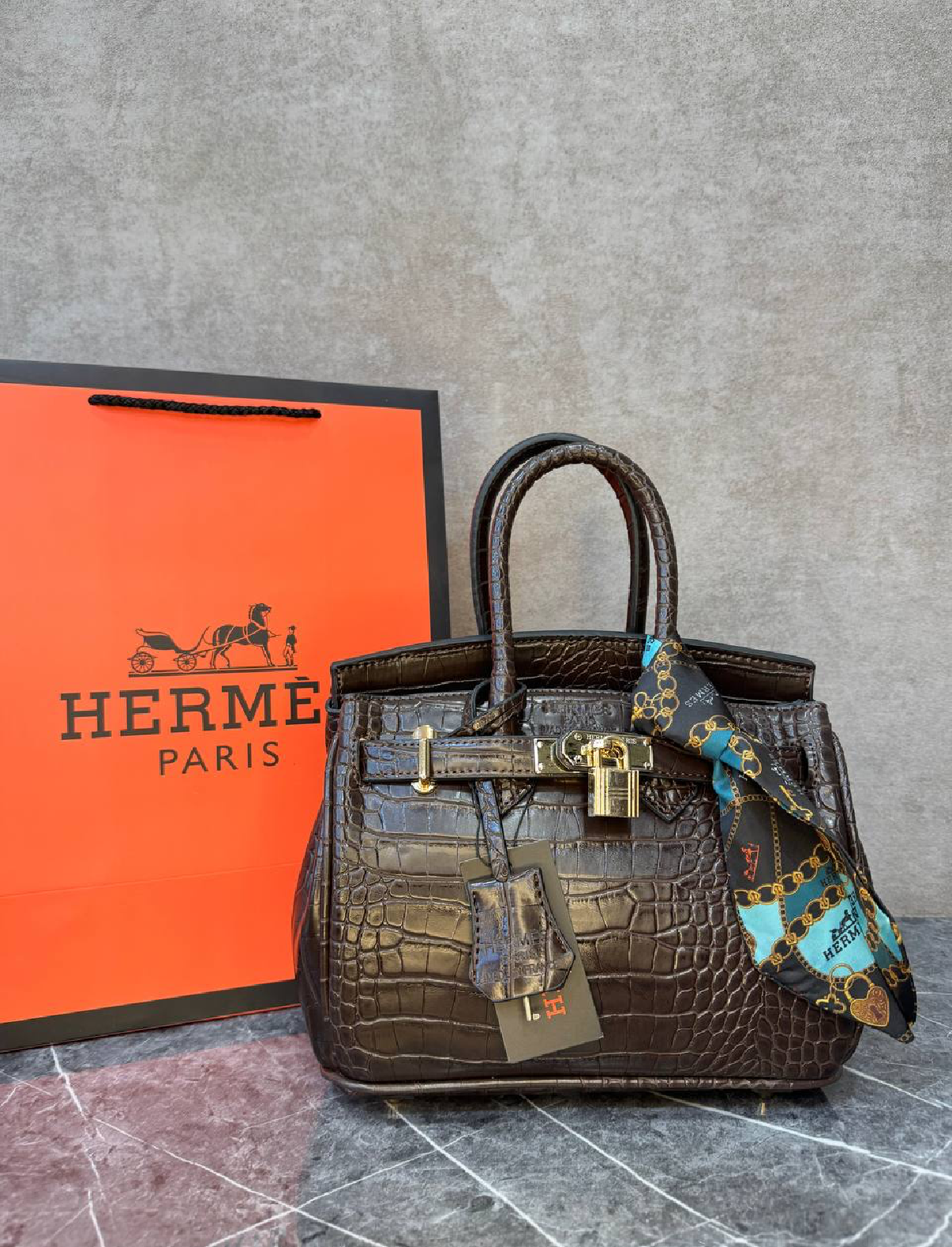 Hermes crocodile 30